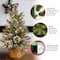 2ft. Pre-lit Glittery Bristle® Pine & Burlap Artificial Christmas Tree, Warm White LED Lights